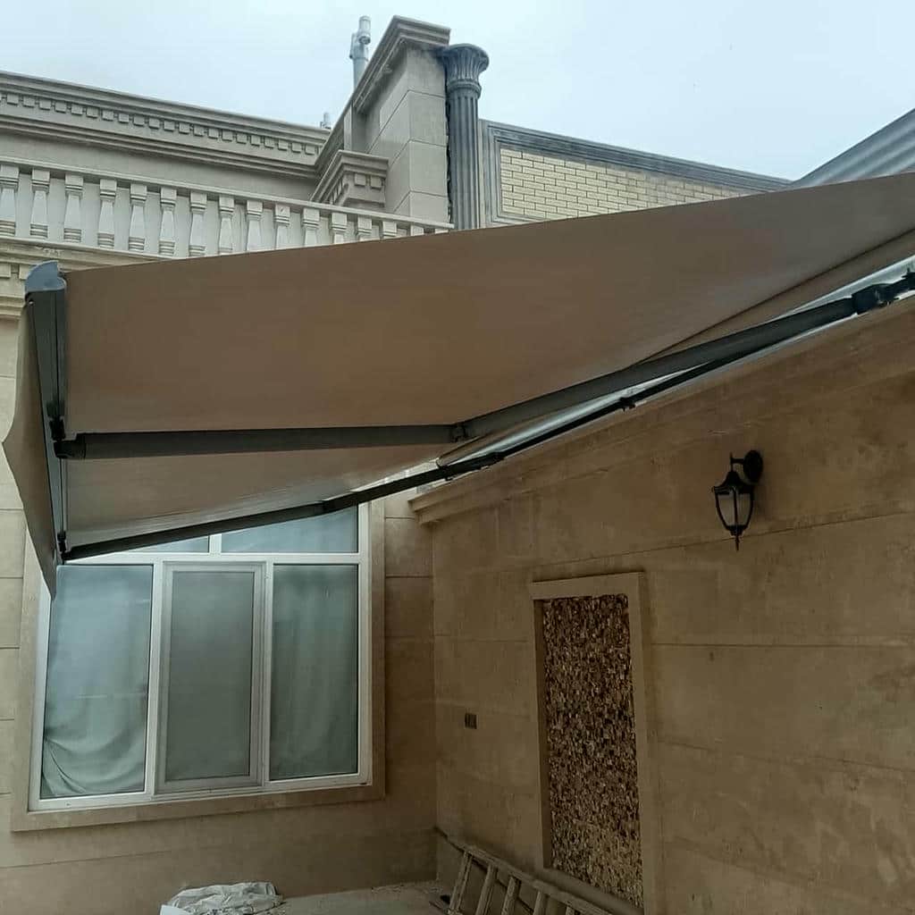 قیمت سایبان برقی پارچه ای در بومهن