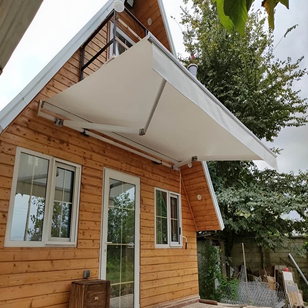 نصب سایبان برقی اتوماتیک در بومهن