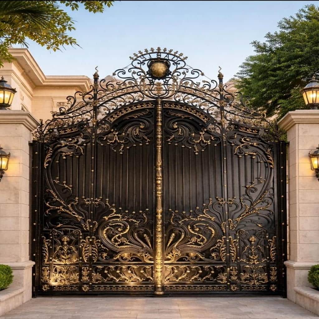 نصب درب حیاط ساده مینیمال در یزد