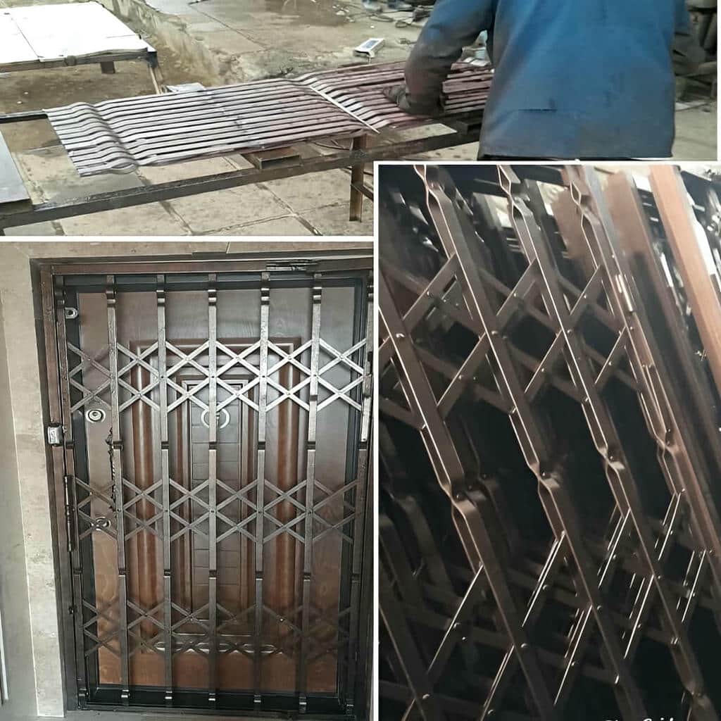 نصب درب آکاردئونی چهارگل در کرمان