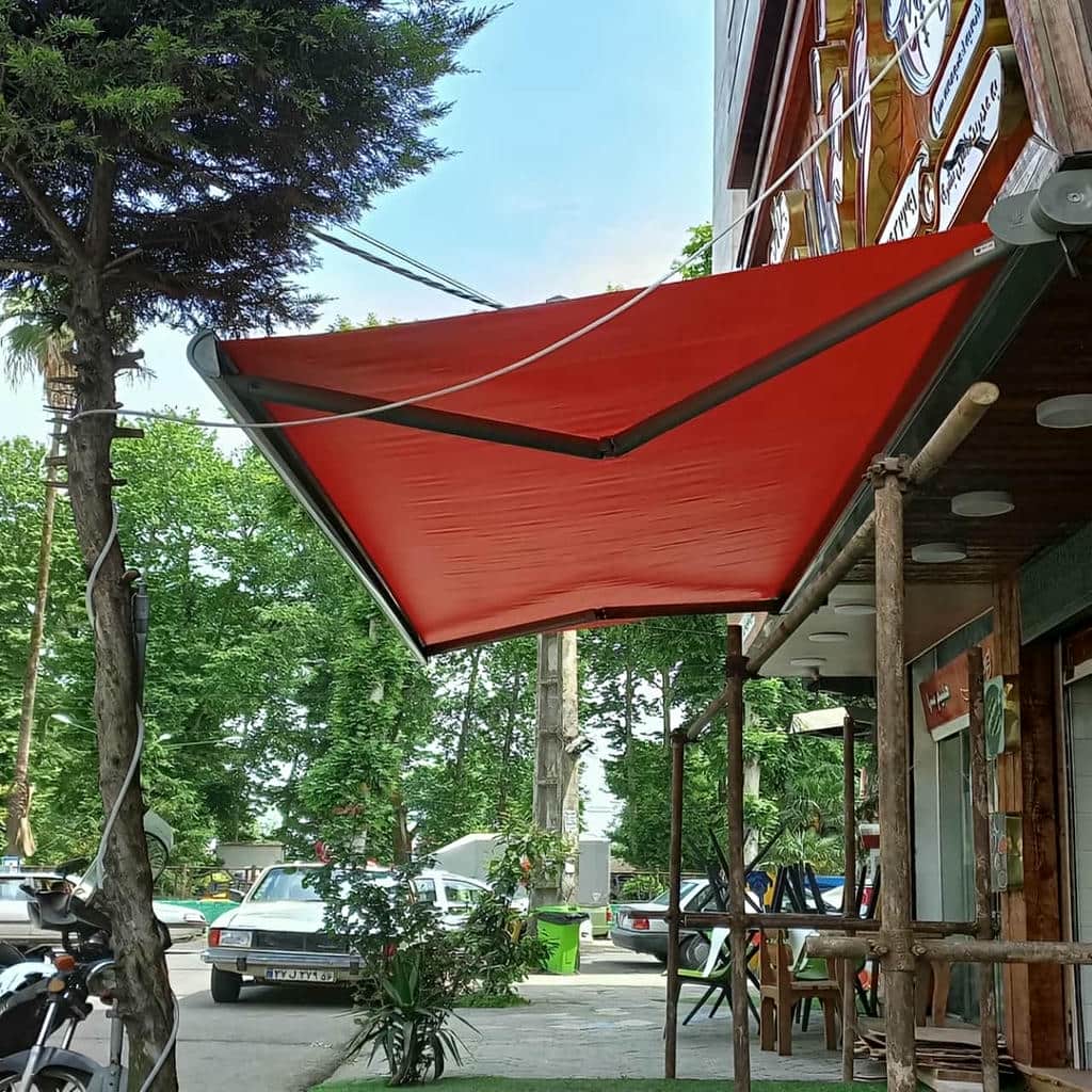 سایبان برقی همراه سنسور باد سایبان برقی همراه سنسور باد