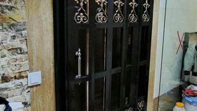 نصب قفل ضد سرقت امنیتی روی درب آکاردئونی و حفاظ پنجره
