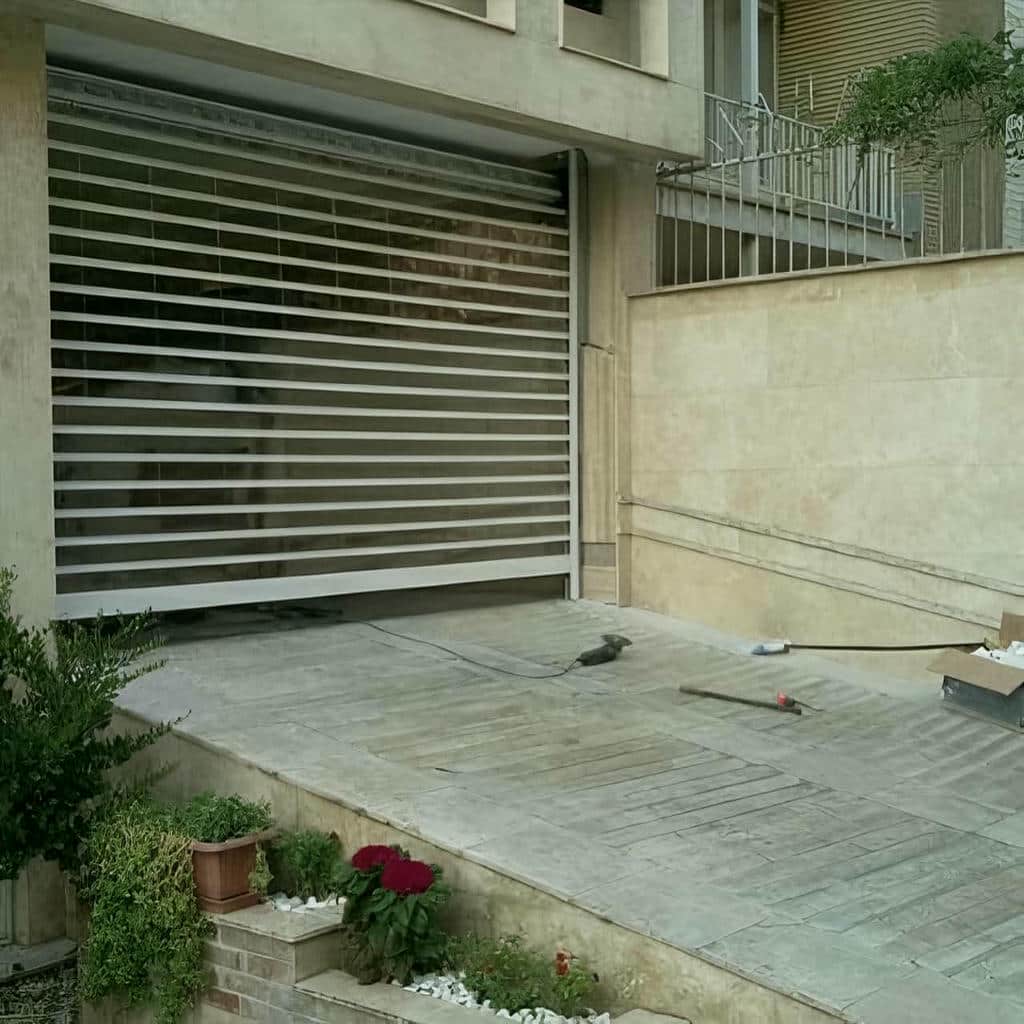 کرکره برقی پارکینگ با ریل استاندارد