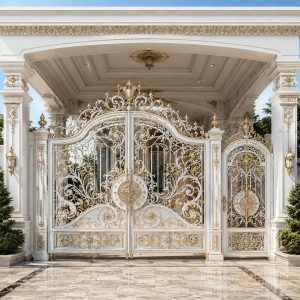 6 مدل درب حیاط CNC پنل مشبک