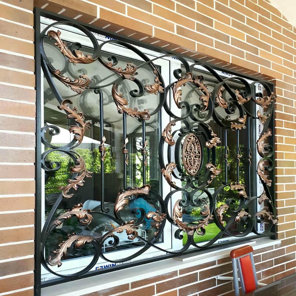 حفاظ پنجره رنگی کوره ای ساده با ظاهر مدرن