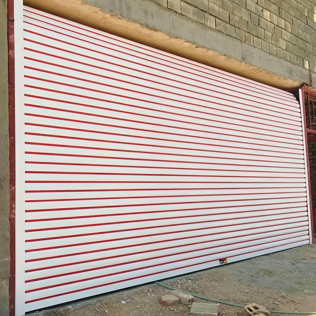 نصب درب کرکره ای پارکینگ اتوماتیک با ریل استاندارد