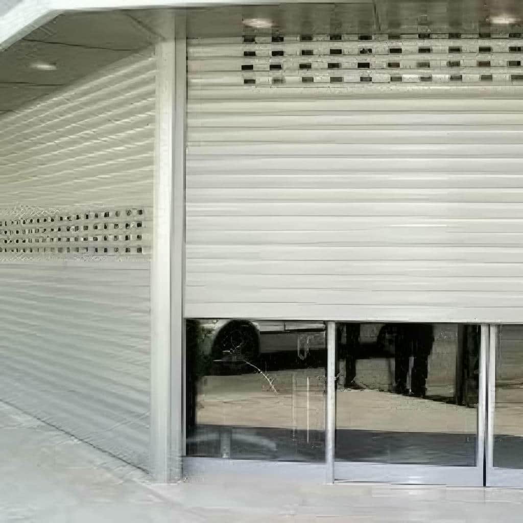 اجرای کرکره برقی مغازه با ریل استاندارد