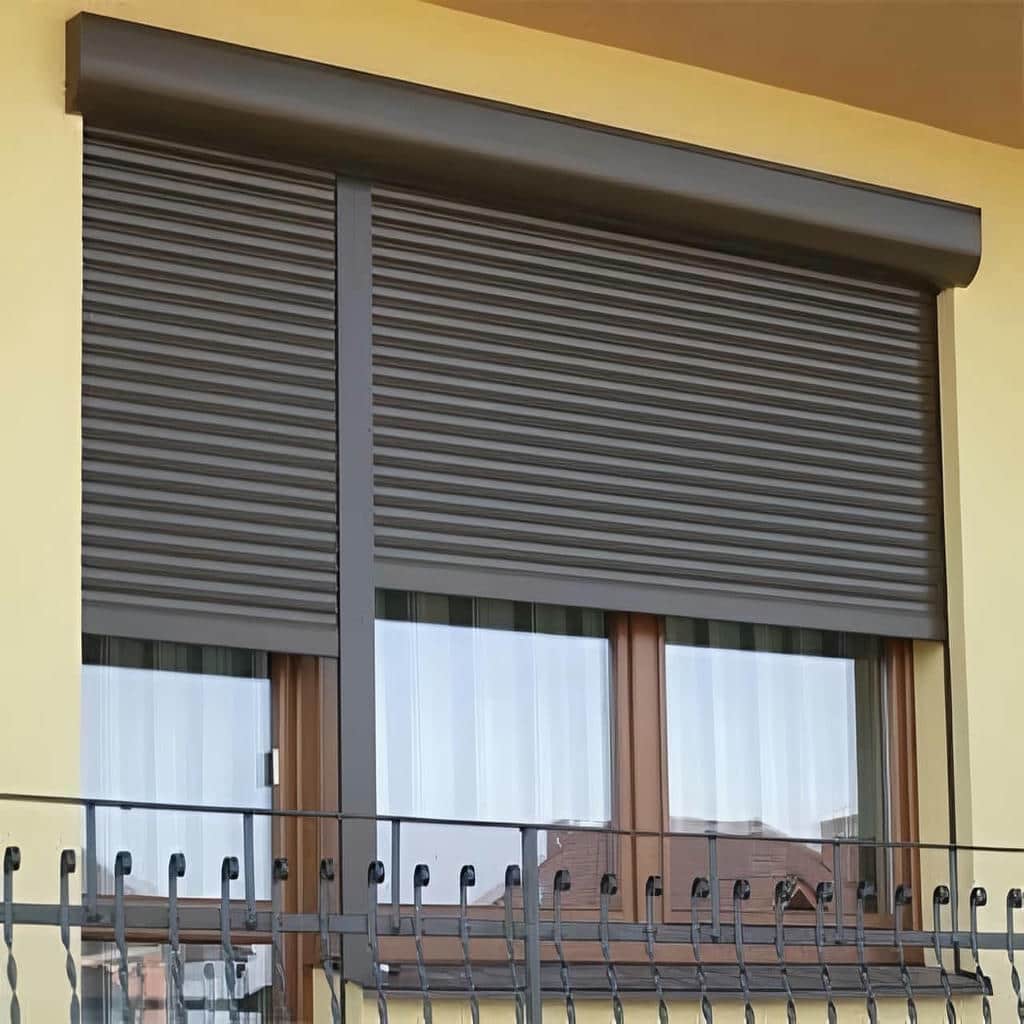 تولید کرکره برقی پنجره امنیتی با تیغه رنگی