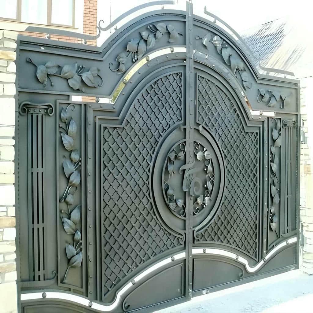 مدل درب باغ ویلایی قوسی با پروفیل آهنی مقاوم