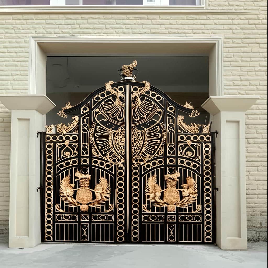 درب آهنی شیک حیاط با قفل ایمن