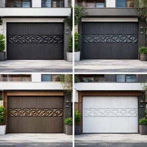 9 طرح درب حیاط کشویی ریل زمینی