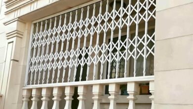 حفاظ ریلی درب با طراحی کلاسیک فرفورژه
