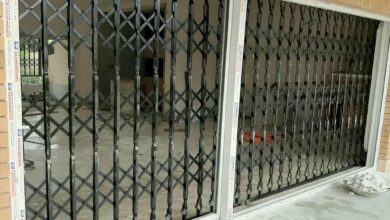 درب آکاردئونی آپارتمان فلزی فضای محدود