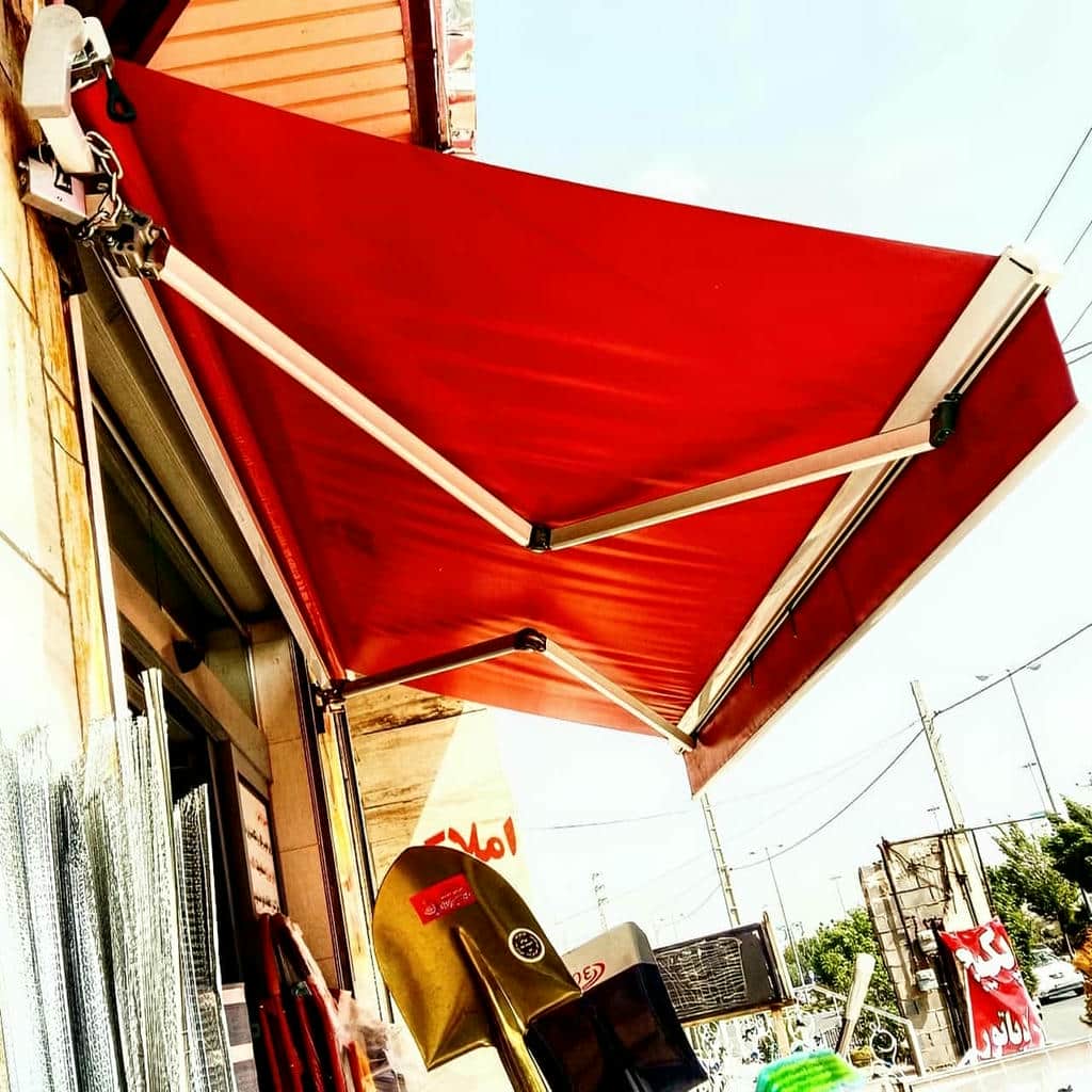 سایبان تاشو فضای ورودی مجتمع