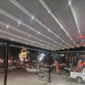 سایبان برقی بازویی برای تراس خانه