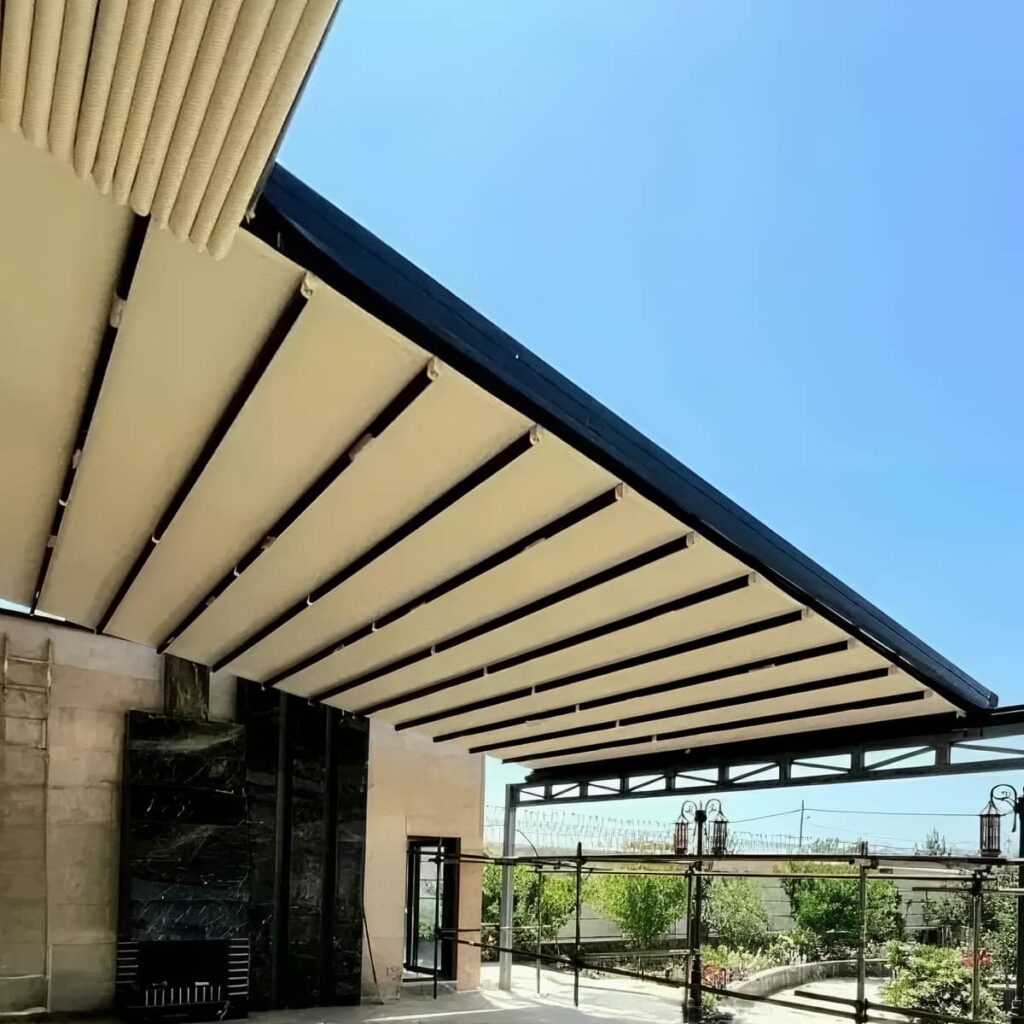 سایبان مغازه مدل بازویی تجاری