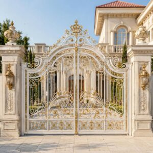 درب حیاط فلزی با طراحی مدرن
