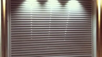 درب کرکره ای سفارشی فلزی ورودی مغازه