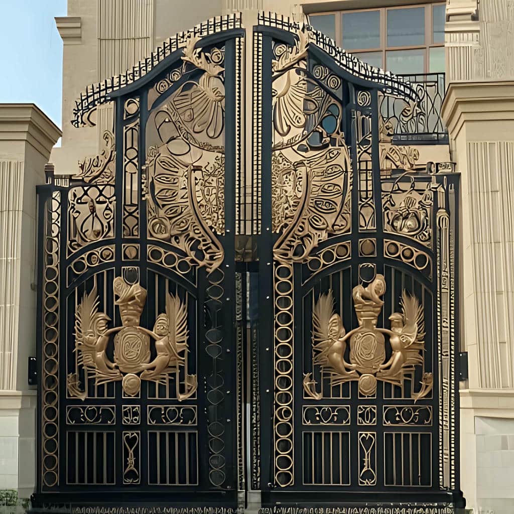 درب باغی فلزی با طراحی ورودی باغ