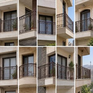 نرده پله فلزی مناسب فضای ویلایی