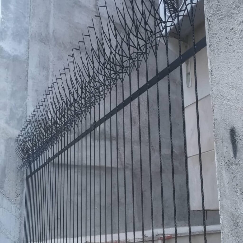 حفاظ سرنیزه ای خرم آباد روی دیوار ساختمان