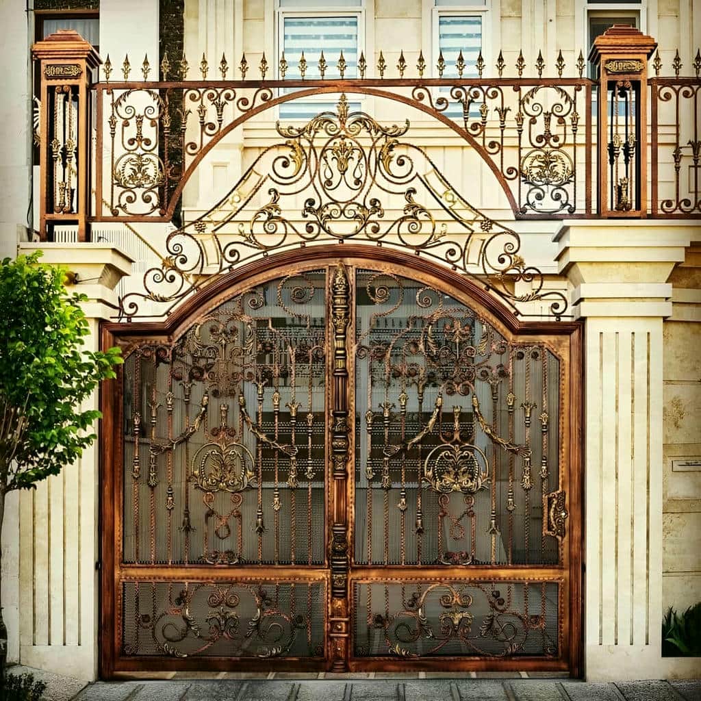 درب حیاط ایلام مدل دو لنگه فلزی