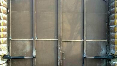 جک درب پارکینگ استان کرمان مدل بازویی سفید