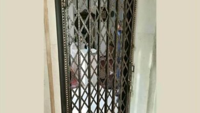 حفاظ درب آکاردئونی استان قم مدل فلزی ورودی