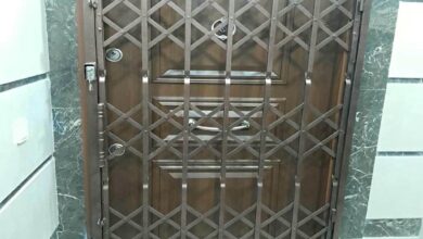 حفاظ درب آکاردئونی تبریز مدل فلزی ورودی
