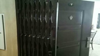 حفاظ درب آکاردئونی فلزی استان زنجان