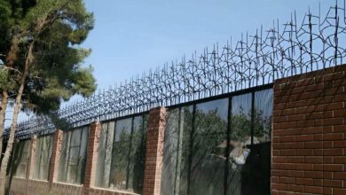 حفاظ دیوار شاخ گوزنی خرم آباد نمای فلزی