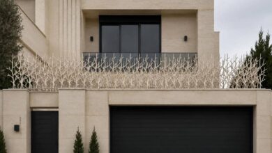 حفاظ دیوار شاخ گوزنی قزوین نمای فلزی