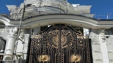 درب حیاط فلزی استان ایلام با طراحی ورودی خانه