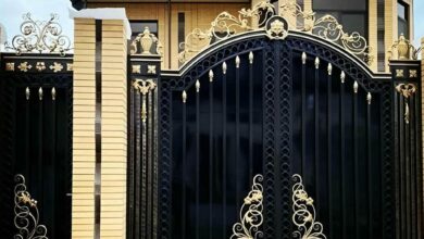 درب حیاط فلزی ایلام با نمای مدرن