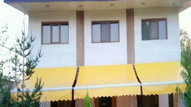 سایبان برقی استان زنجان مدل بازویی پوشش مقاوم