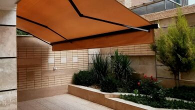سایبان برقی در استان گلستان مدل بازویی سفید
