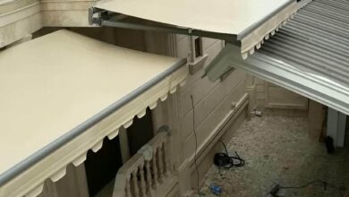 سایبان برقی شهرکرد با مدل بازویی مدرن