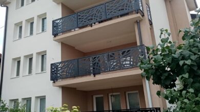 نرده بالکن فلزی استان کردستان نمای ساختمان