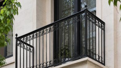 نرده بالکن فلزی سفید بندرعباس